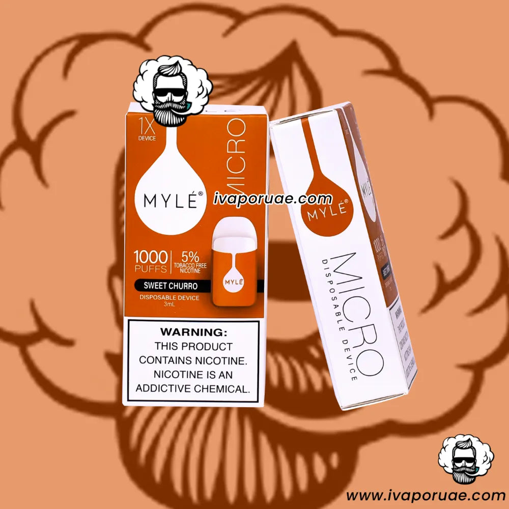 Buy SWEET CHURRO MYL Micro Disposable Device @ Price 49 AED in UAE, Dubai,  Abu Dhabi, Ajman & Sharjah.  Myle Vape Dubai