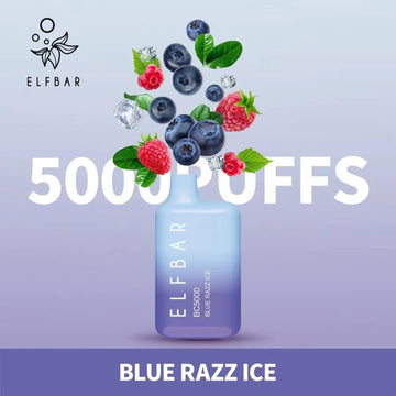 Elf Bar Blue Razz Ice 5000 Puffs Disposable Device