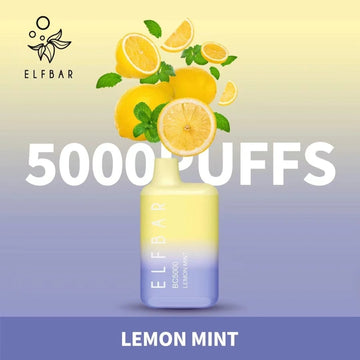 Elf Bar Lemon Mint BC 5000 Puffs Disposable Device