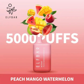 Elf Bar Peach Mango Watermelon BC 5000 Puffs Disposable Device