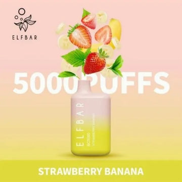 Elf Bar Strawberry Banana 5000 Puffs Disposable Device