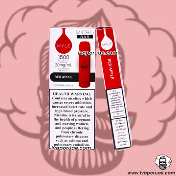 Micro Apple Red Buy Myle Micro Bar Red Apple (1500 Puffs) in UAE – Myle Vape Dubai