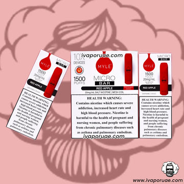 Micro Apple Red Buy Myle Micro Bar Red Apple (1500 Puffs) in UAE – Myle Vape Dubai