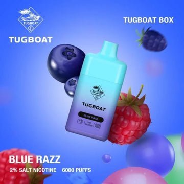 Tugboat Box Blue Razz 6000 Puffs Disposable Device