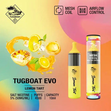 Tugboat Evo Lemon Tart 4500 Puffs Disposable Device