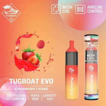 Tugboat Evo Strawberry Lychee 4500 Puffs Disposable Device